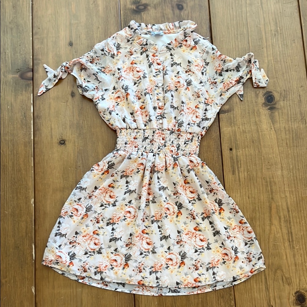 Justify Orange and Gold Mini Sundress with Dolman Sleeves